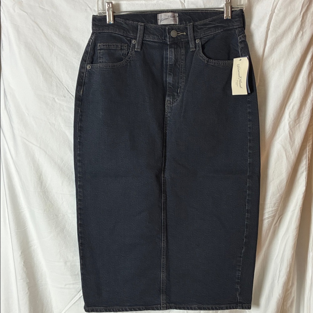 Universal Thread Black Denim Pencil Skirt